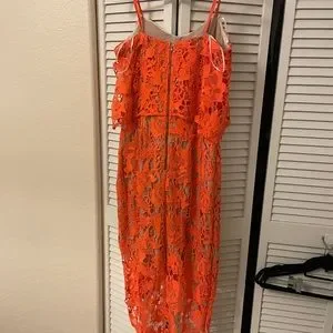 Cooper St Dresses Orange Midi Lace Dress Poshmark